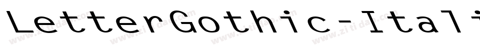 LetterGothic-Italic Ex字体转换